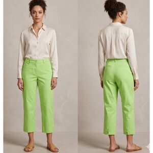 Tribal Extensible Stretch Crop pants Lime Green Size 4P